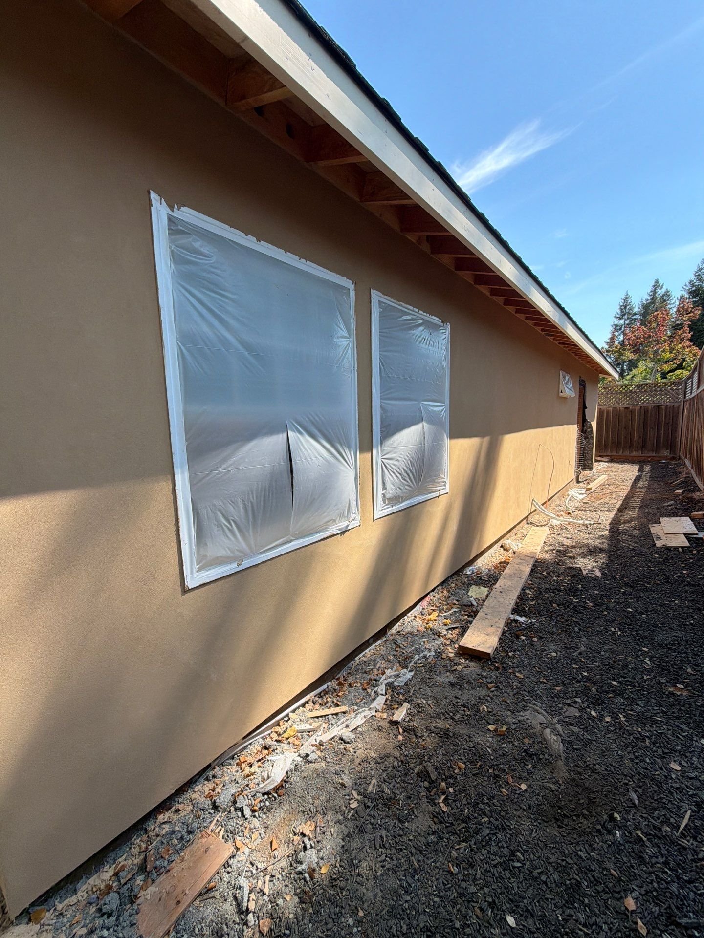 Side elevation with new windows