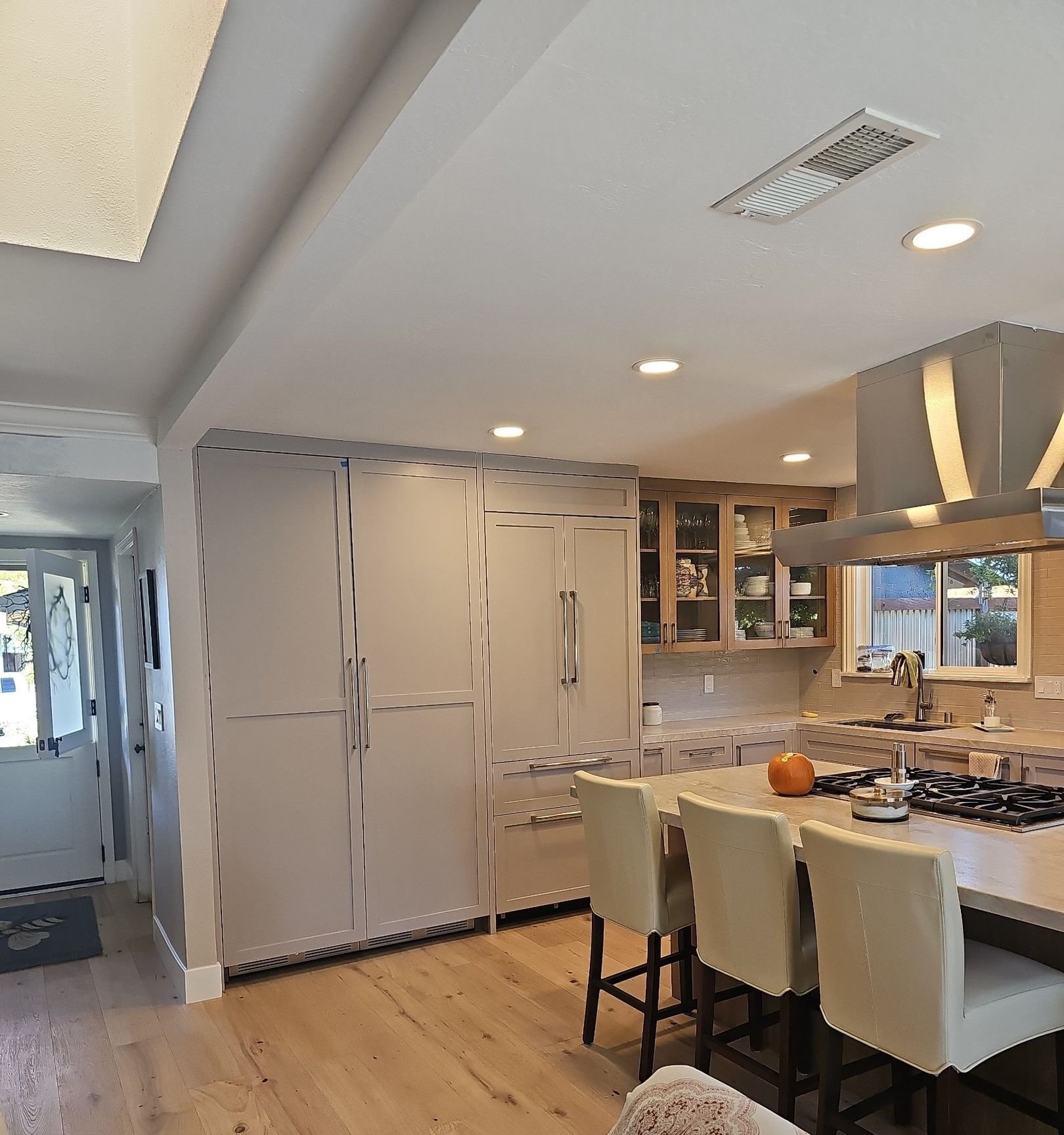 Glass-front cabinets